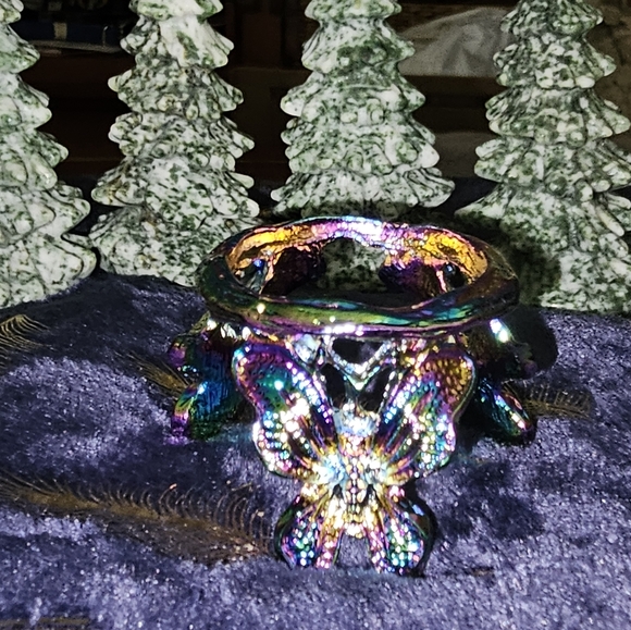 3.5 cm diameter, 50g metal rainbow aura Butterfly holder, holds large spheres - Picture 5 of 13